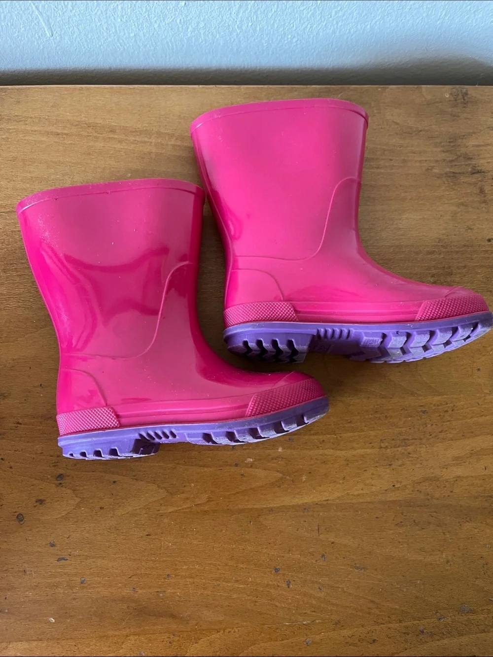 Kids Wonder Nation Hot Pink Rain Boots Toddler Girl Size 5-6
